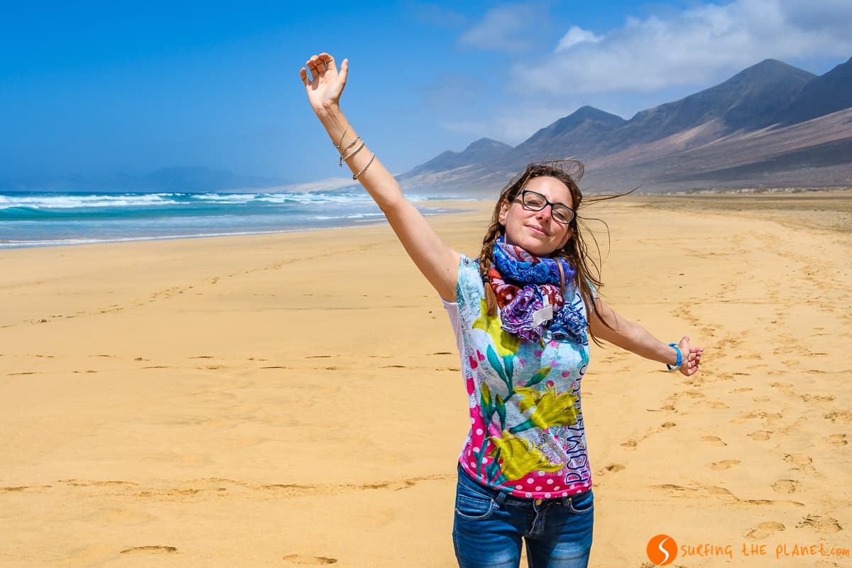 Rachele in Cofete Beach, Fuerteventura | Visit Fuerteventura in 4 days